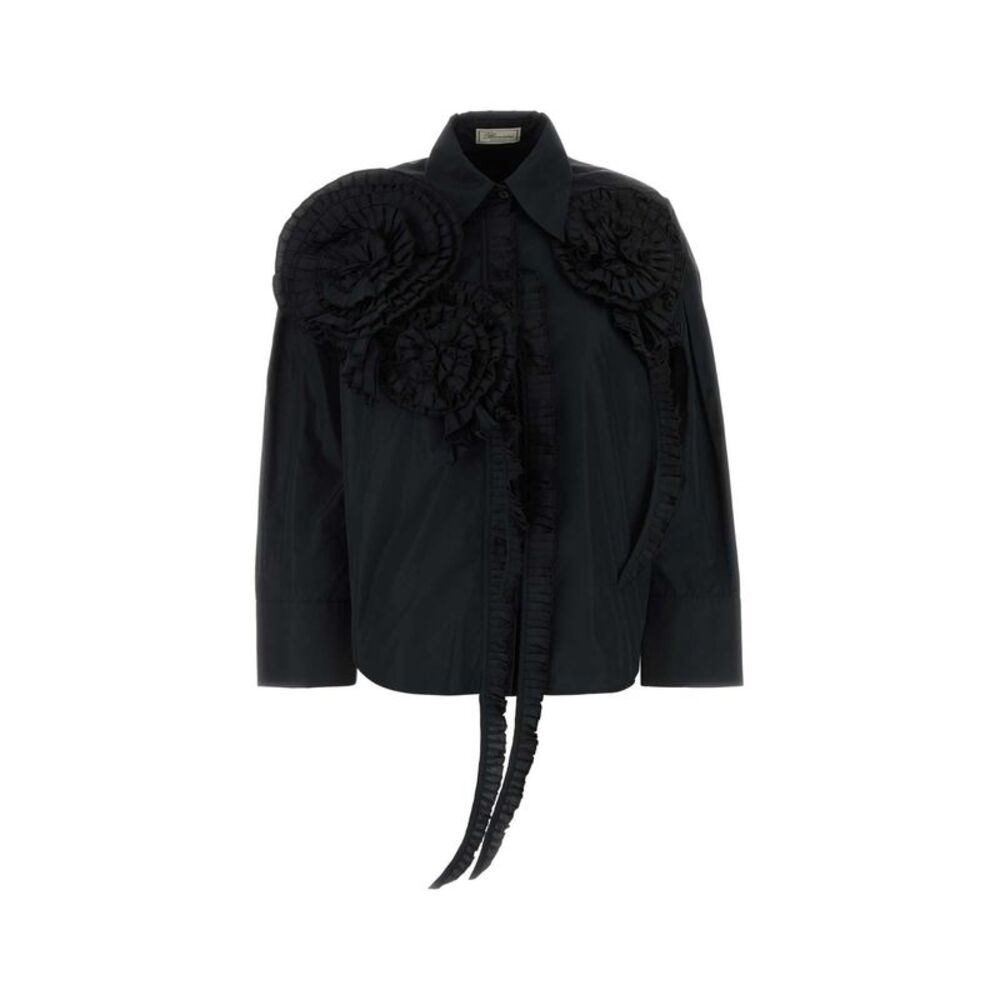 Blumarine Women Black Taffeta Shirt